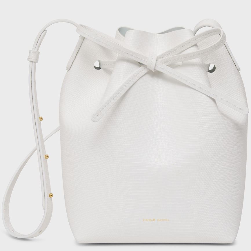 Women\'s Mansur Gavriel Mini Bucket Bags White | AU 8M90RU